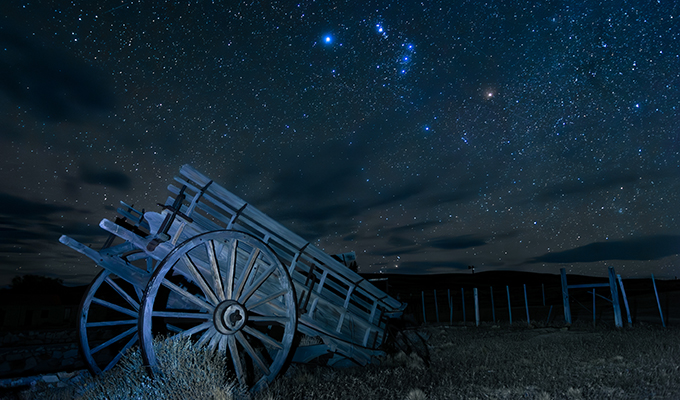 Cielo estrellado sobre la estepa patagónica — Astroturismo en Santa Cruz
